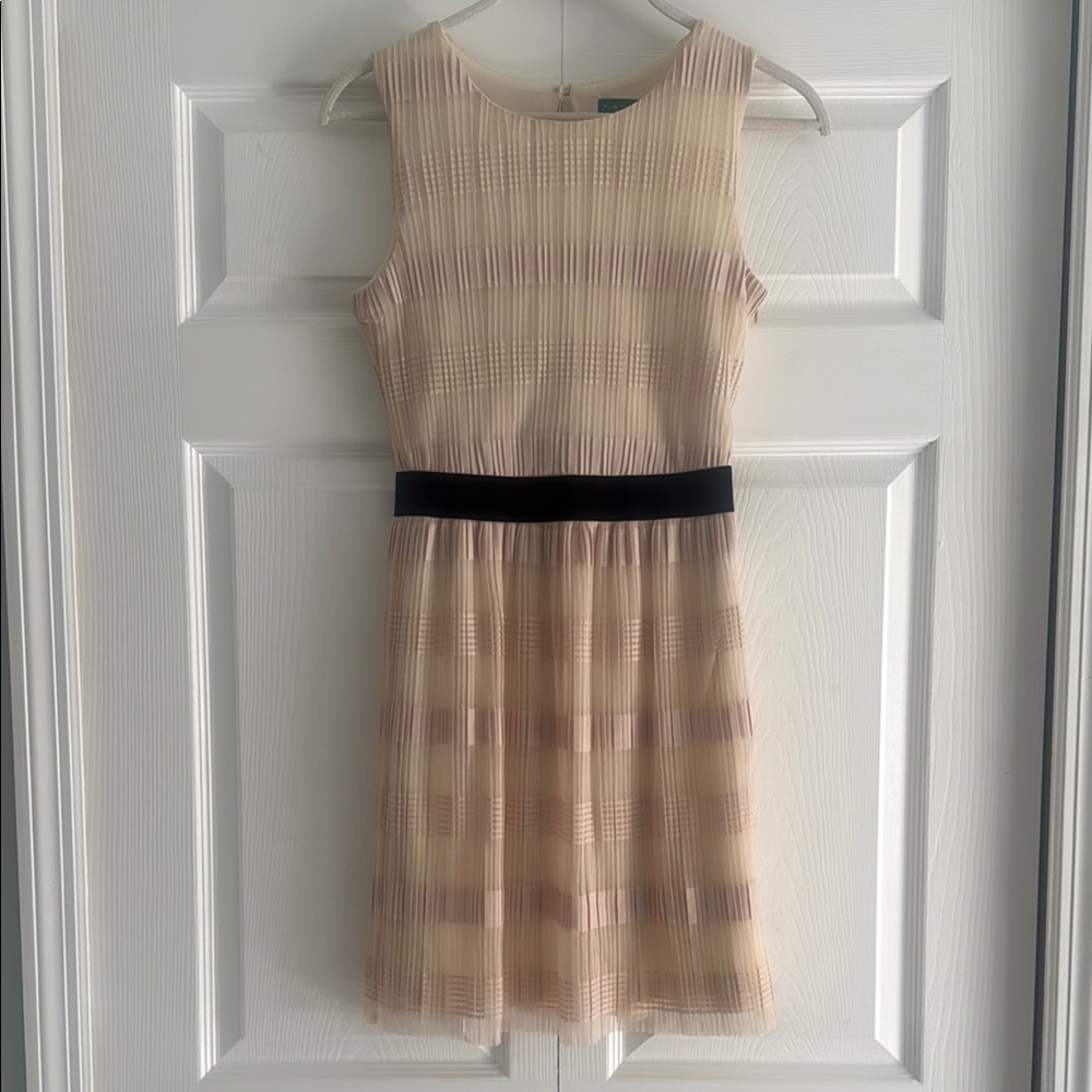 Pim + Larkin Ivory/Pale Pink Pleated Sleeveless Dress - Size XSmall